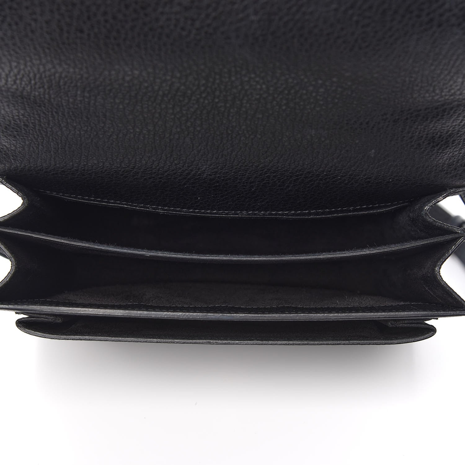 Saint Laurent Grained Calfskin Medium Monogram Sunset Satchel Black 5 of 10