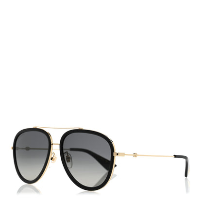 Gucci Aviator Sunglasses GG0062S Black Gold 1 of 7