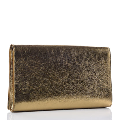 Saint Laurent Metallic Calfskin Monogram Large Belle De Jour Clutch Gold 3 of 11