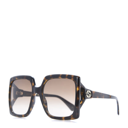 Gucci Acetate Square Frame Sunglasses GG0876S Tortoise 1 of 8