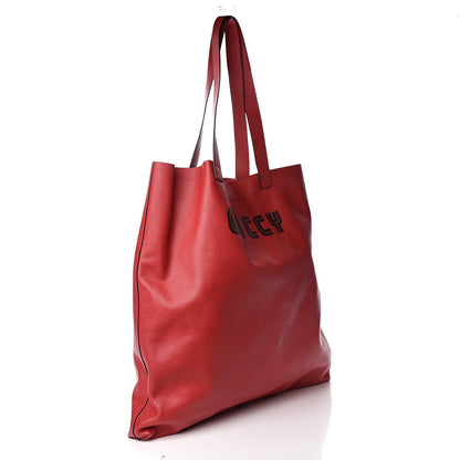 Gucci Calfskin Large Elton John Levon-Goodbye Tote Red 5 of 13