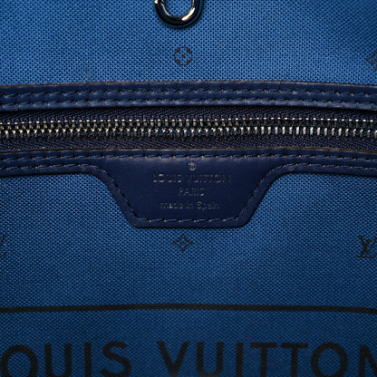Louis Vuitton Monogram Escale Neverfull MM Blue 6 of 17