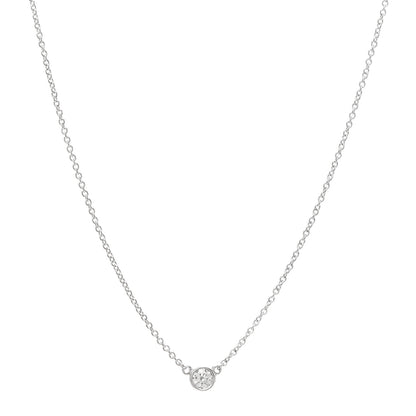 Tiffany Platinum Diamond .14ct Elsa Peretti Diamonds by the Yard Pendant Necklace 1 of 5