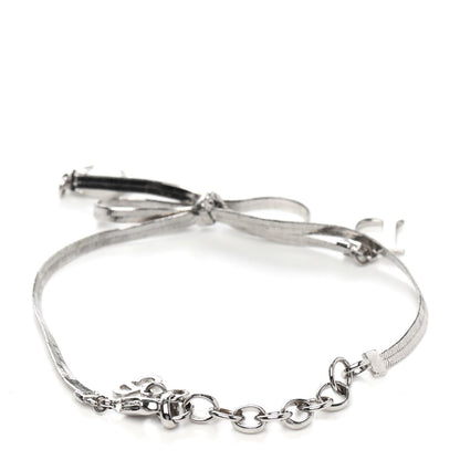 Christian Dior Bow CD Logo Bracelet Silver 2 of 3