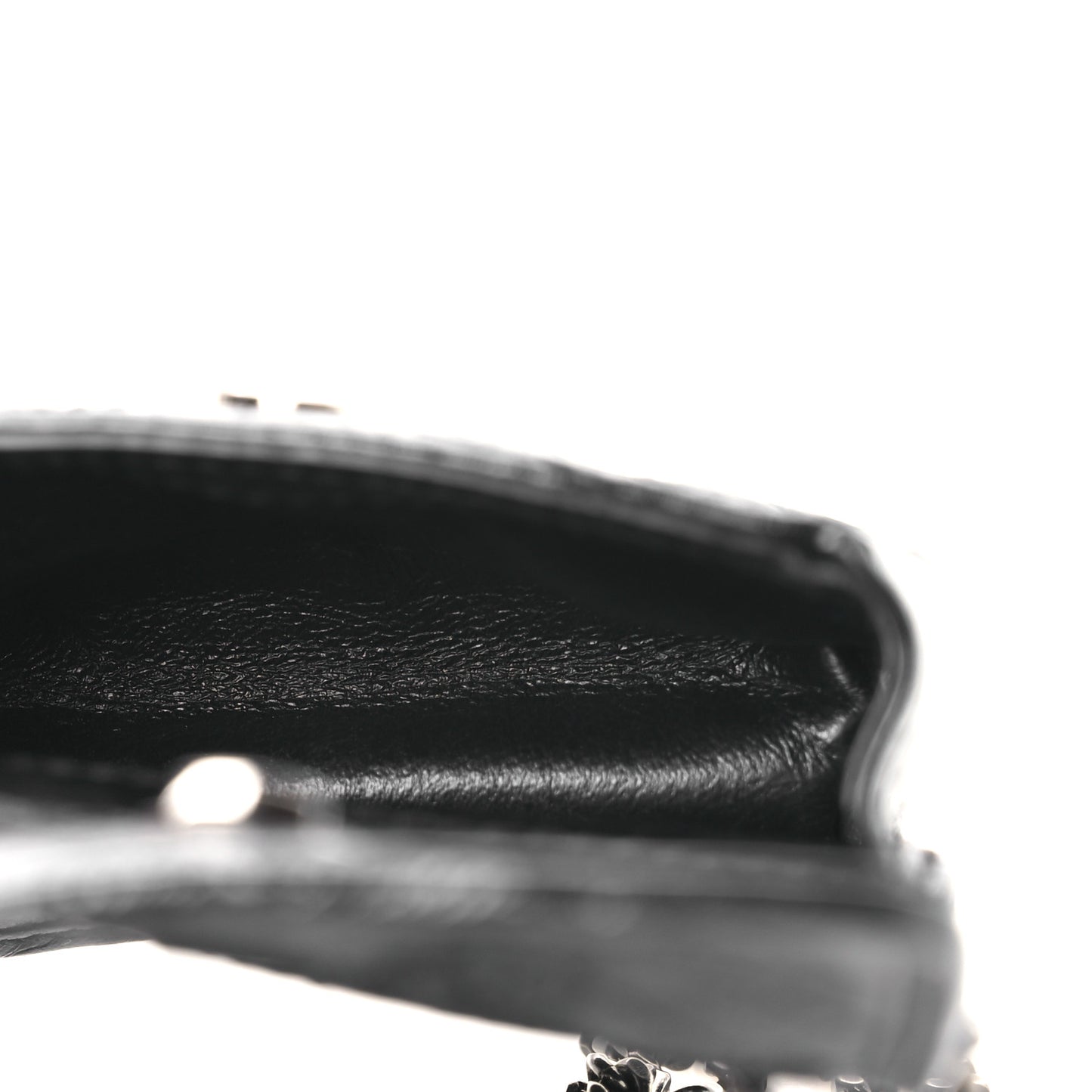 Crinkled Calfskin Matelasse Monogram Niki Airpods Holder Micro Bag Black
