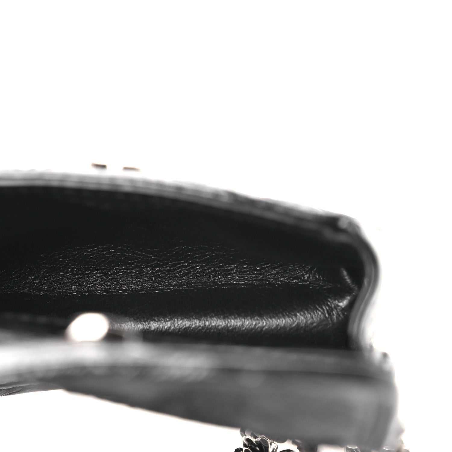 Saint Laurent Crinkled Calfskin Matelasse Monogram Niki Airpods Holder Micro Bag Black 5 of 11