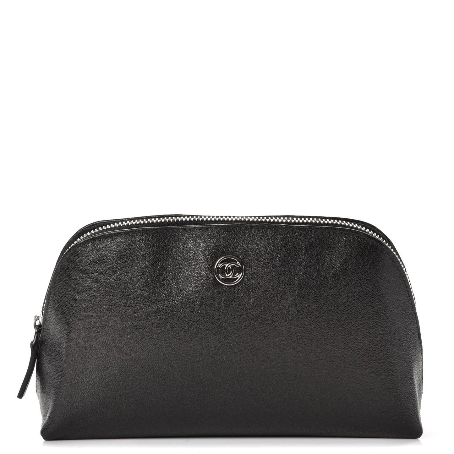 Calfskin Vanity Cosmetic Case Black