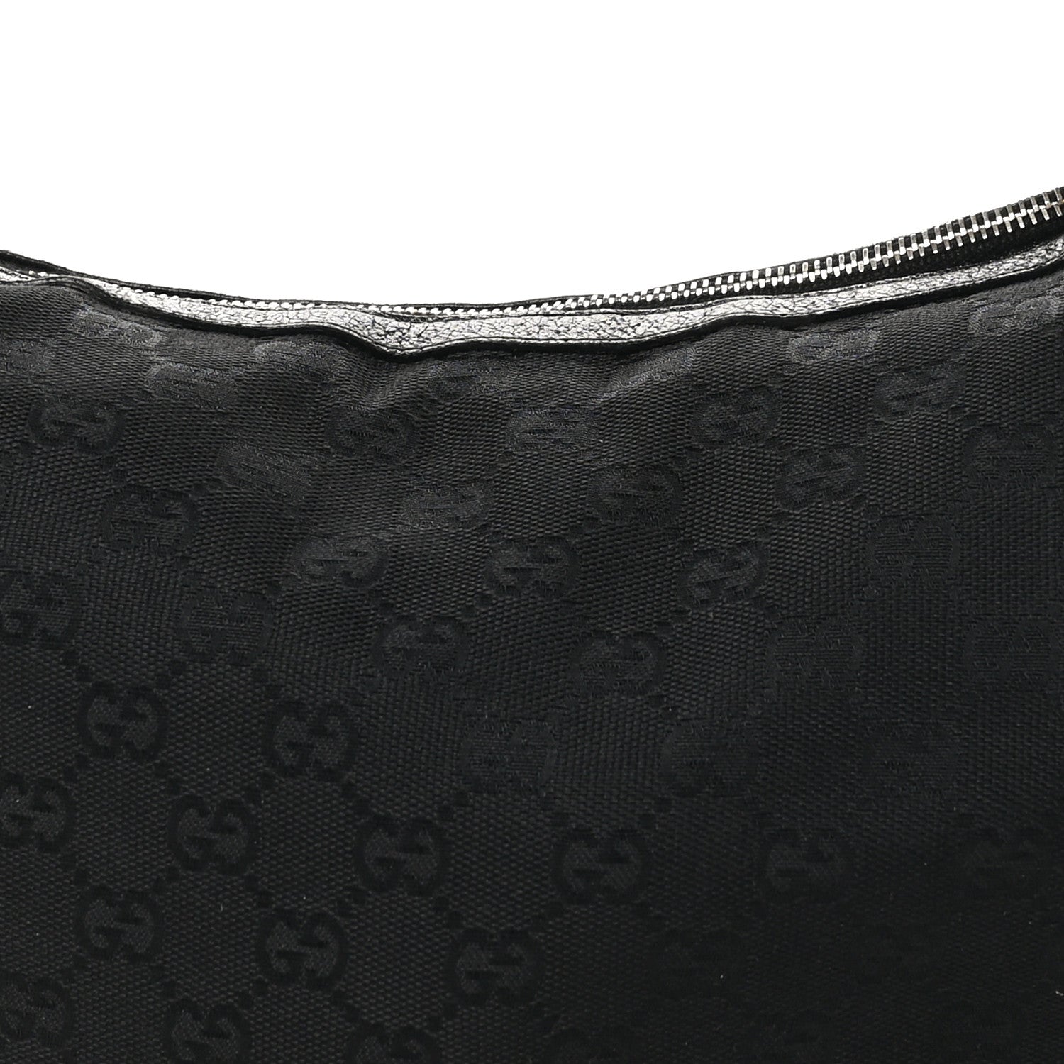 Gucci Monogram Web Bamboo Ring Hobo Black 8 of 12