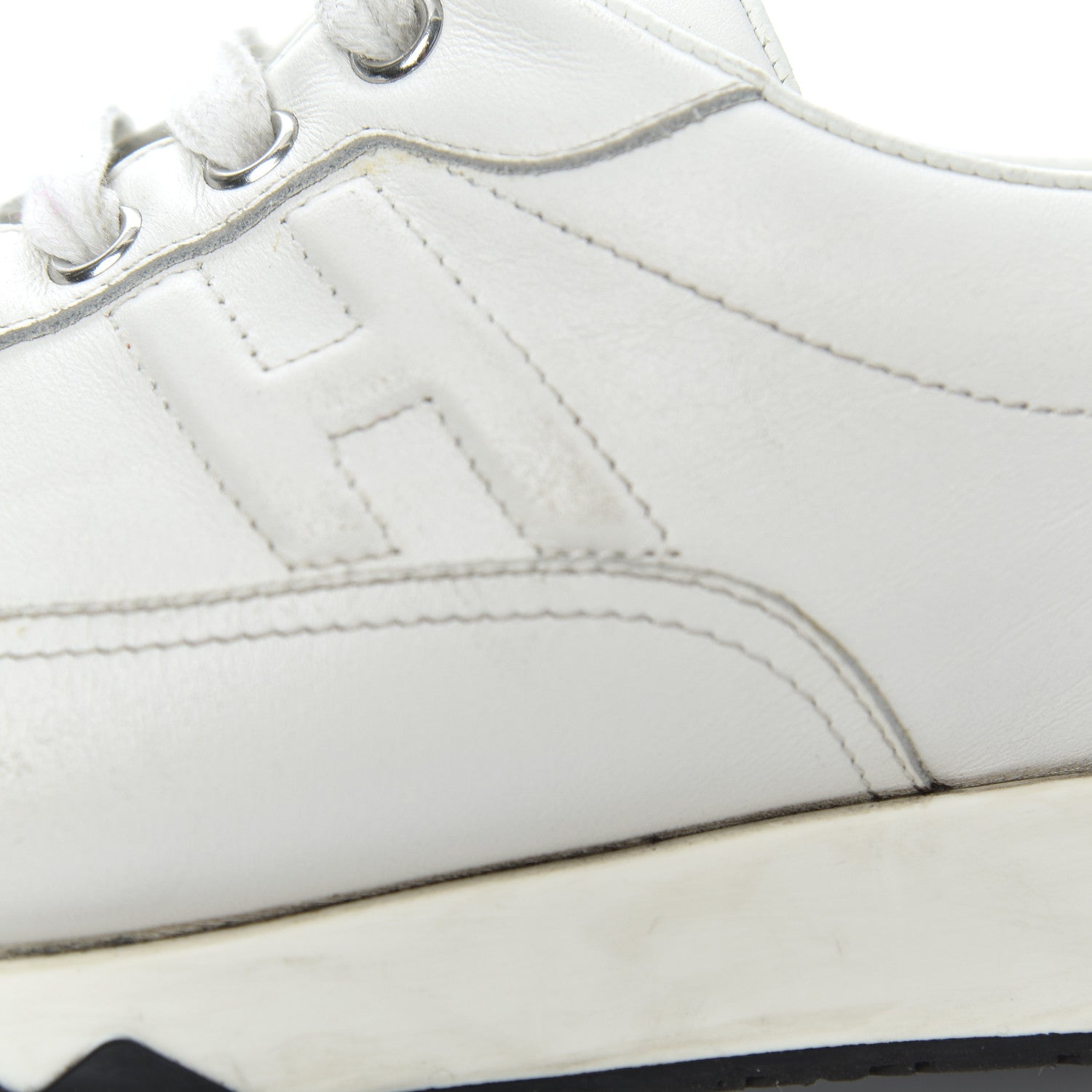 Hermes Calfskin Womens Trail Sneakers 39.5 White 14 of 27