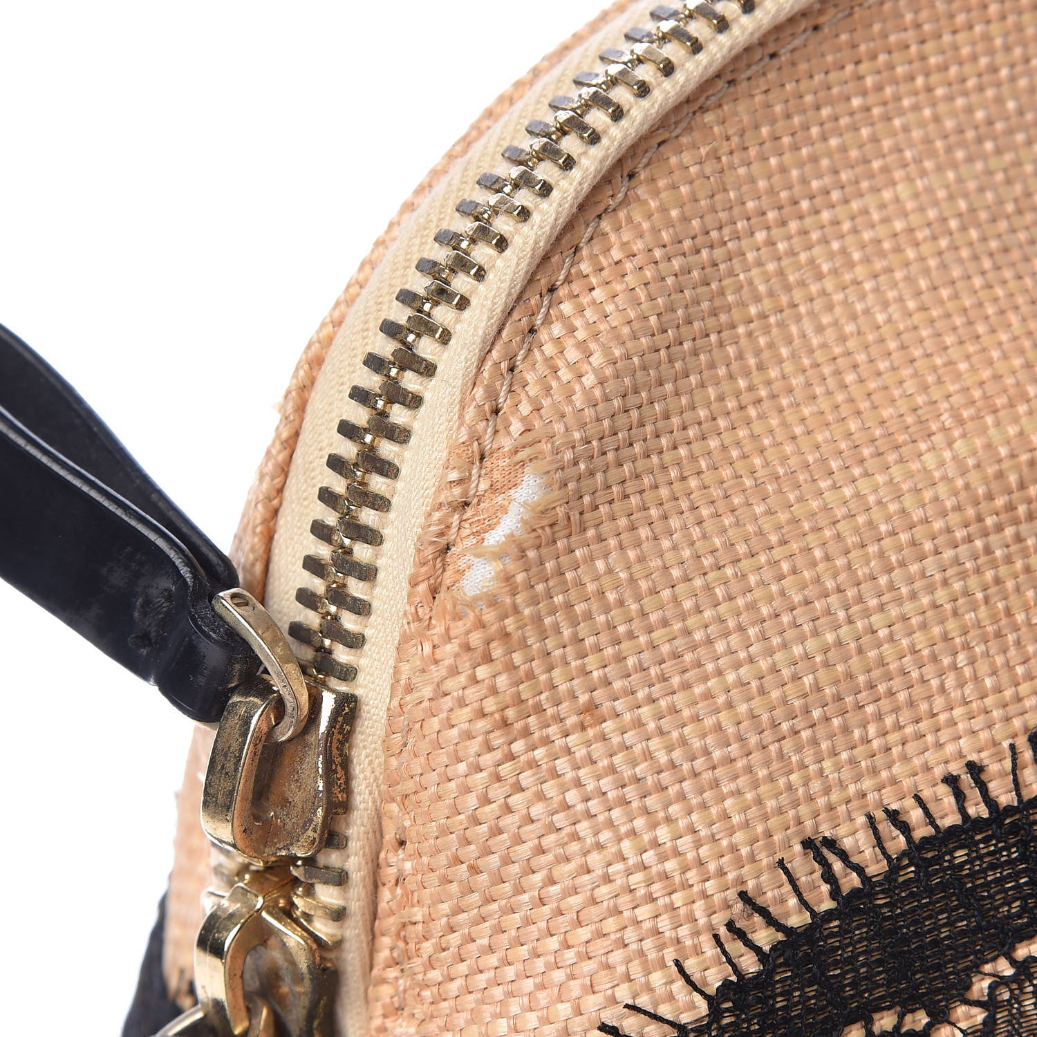 Valentino Garavani Straw Lace Bow Dome Tote Black 11 of 20