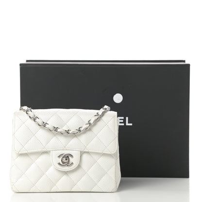 Chanel Caviar Quilted Mini Square Flap White 18 of 18