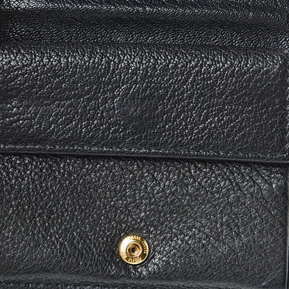 Miu Miu Goatskin Madras Small Wallet Black 7 of 13