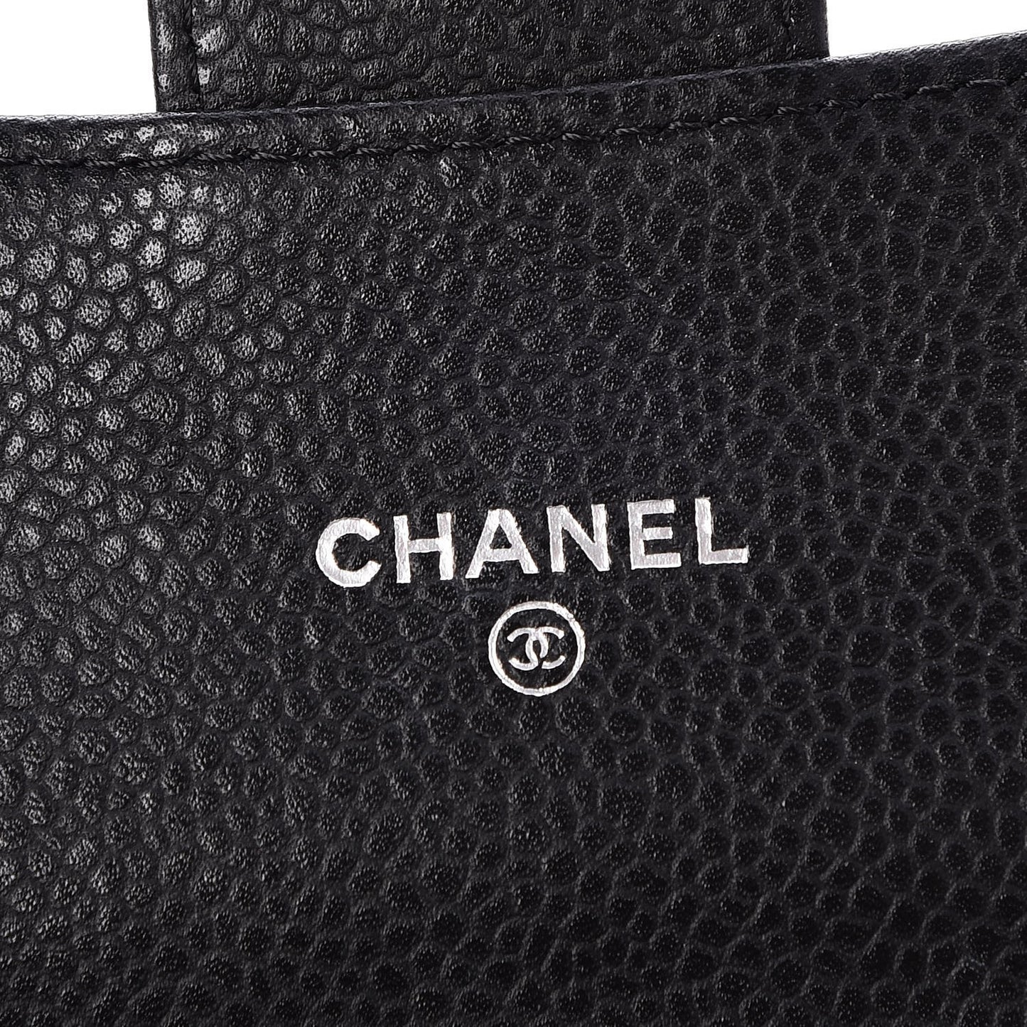 Caviar Quilted Small Flap Wallet Black