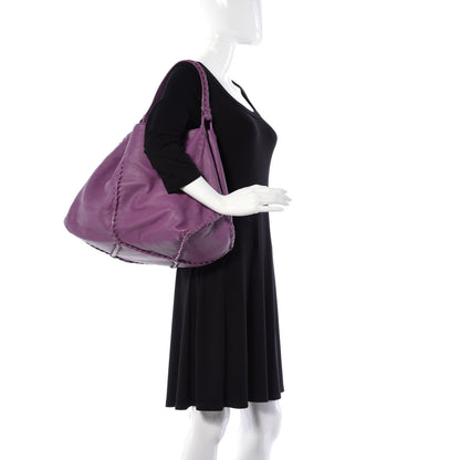Bottega Veneta Washed Cervo Deerskin Large Hobo Lilac 2 of 8