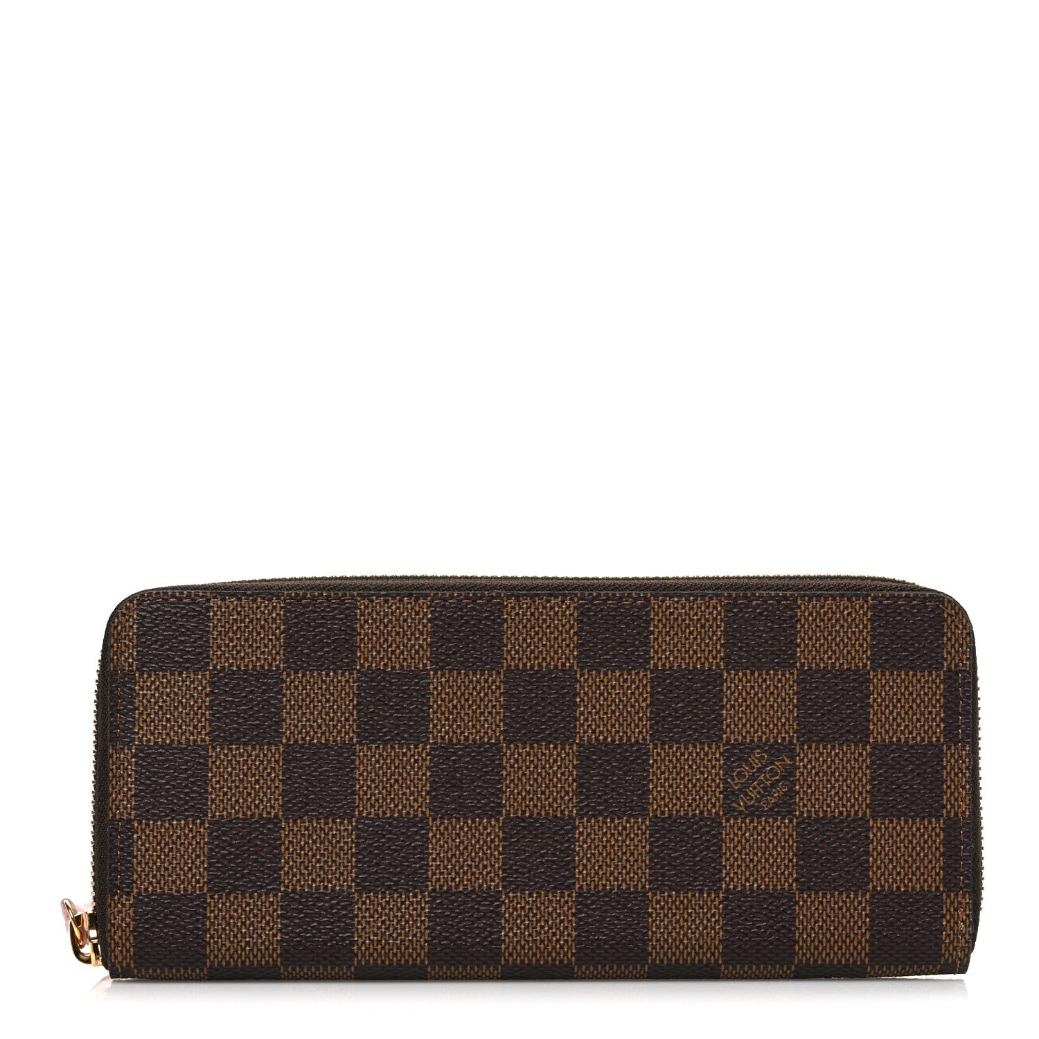 Louis Vuitton Damier Ebene Clemence Wallet Rose Ballerine 1 of 7