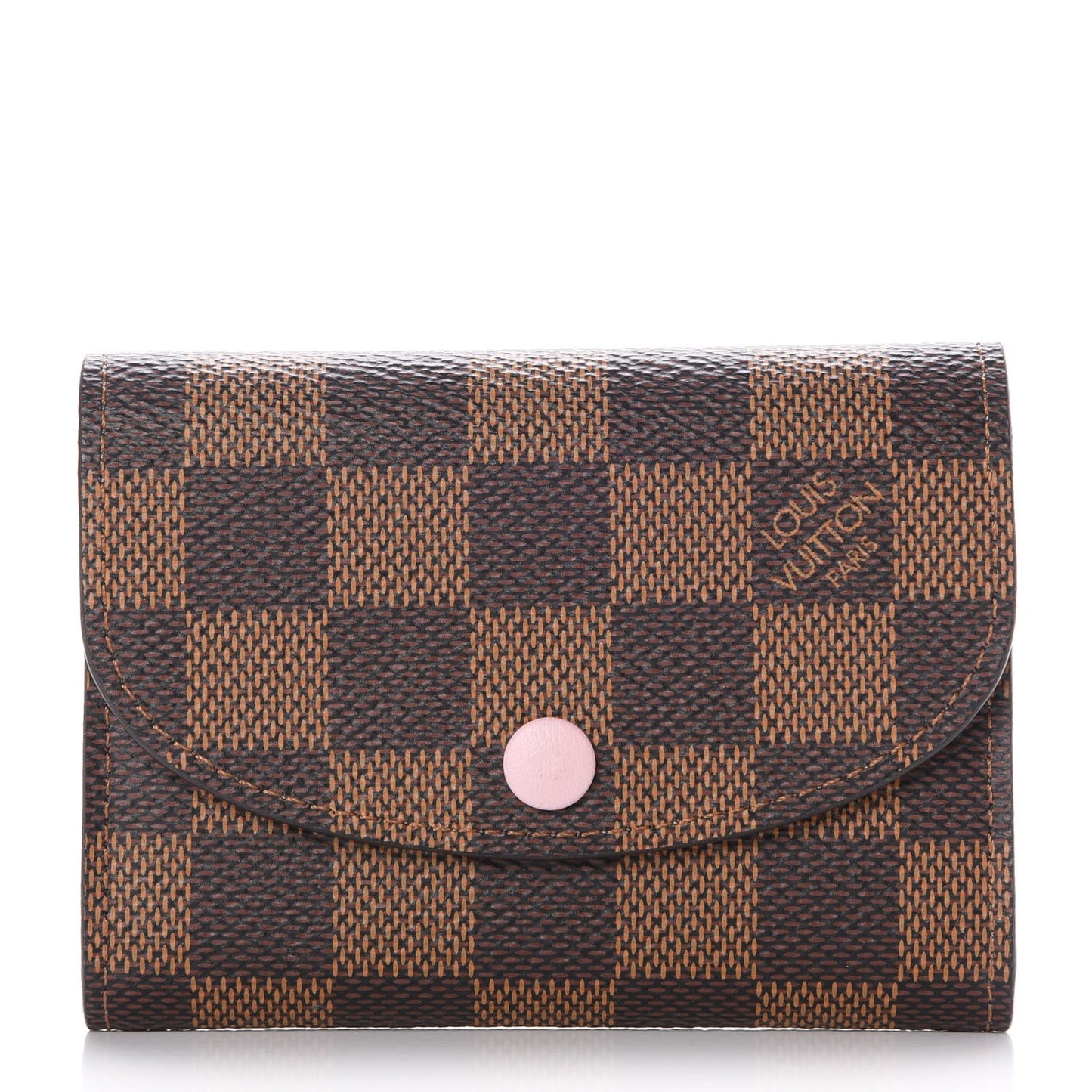 Damier Ebene Rosalie Coin Purse Rose Ballerine
