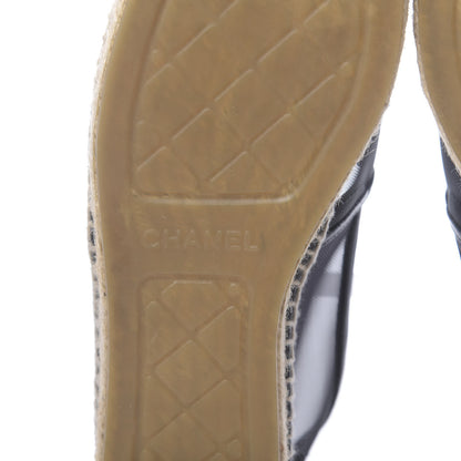 Chanel Mesh Grosgrain CC Espadrilles 40 Black 7 of 8
