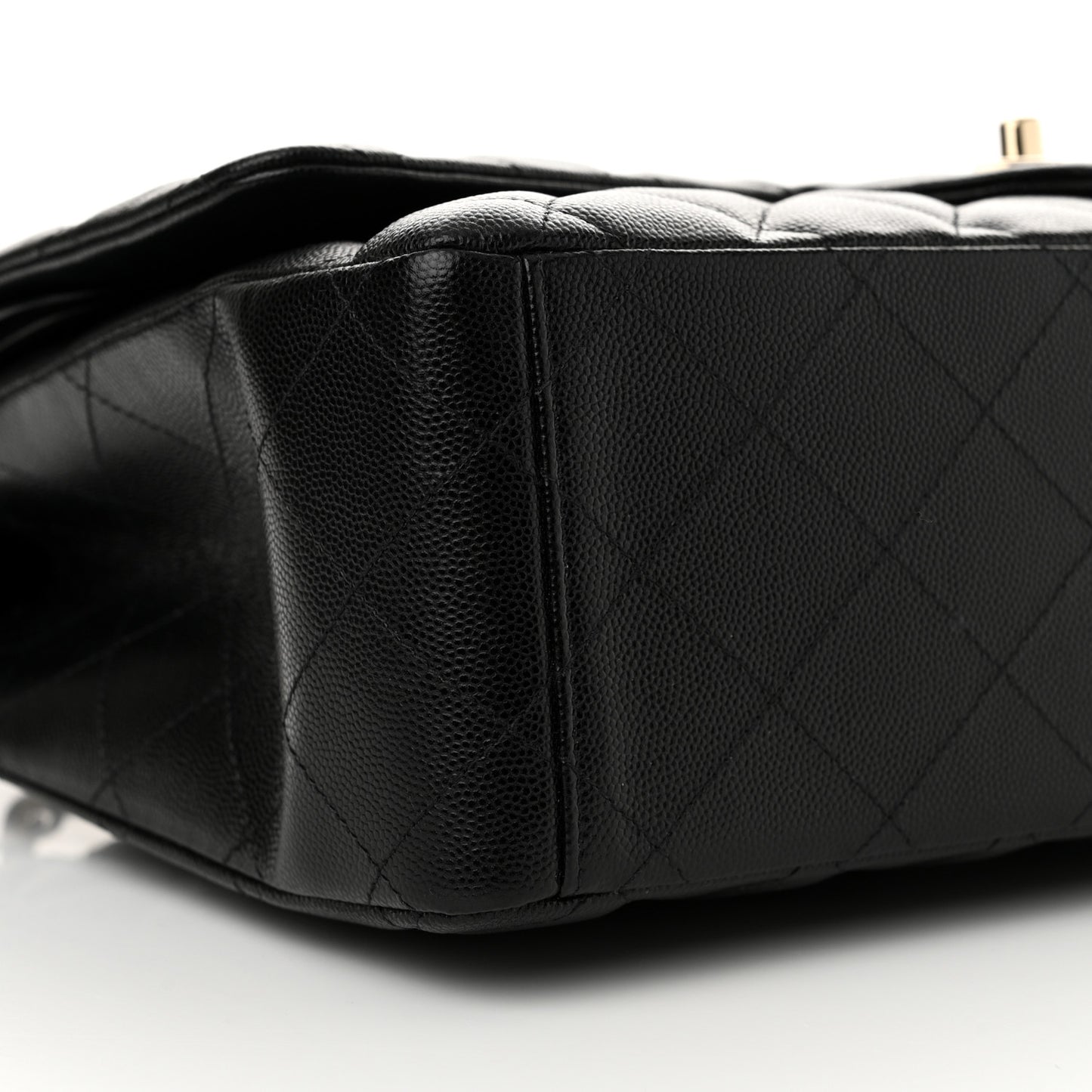Caviar Quilted Maxi Double Flap Black