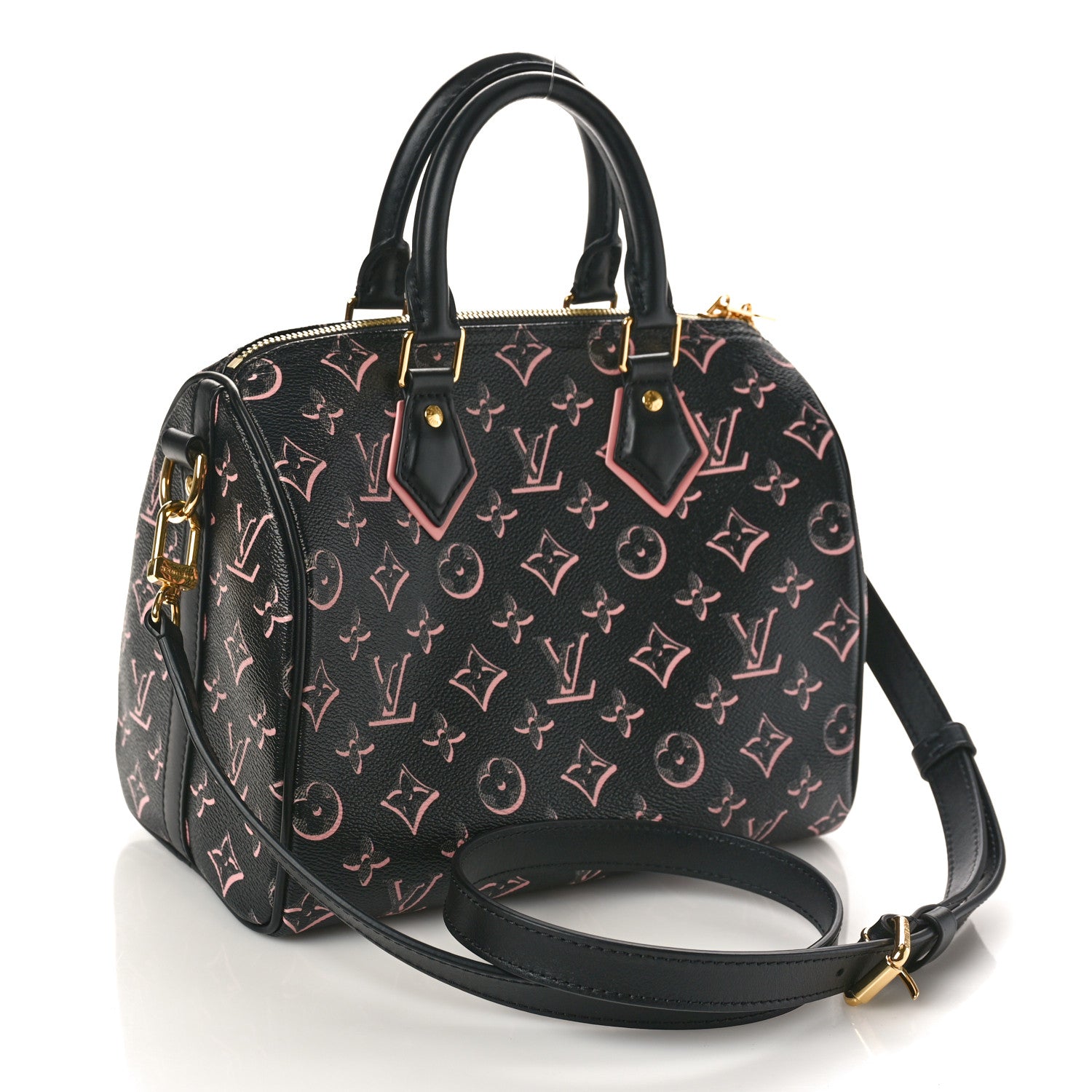 Louis Vuitton Monogram Fall for You Speedy Bandouliere 25 Black 3 of 9
