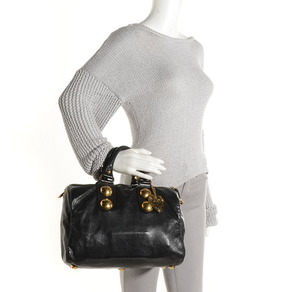 Gucci Leather Medium Babouska Boston Black 2 of 7