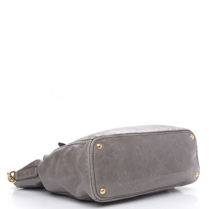 Prada Vitello Shine Top Handle Bag Fumo 5 of 16