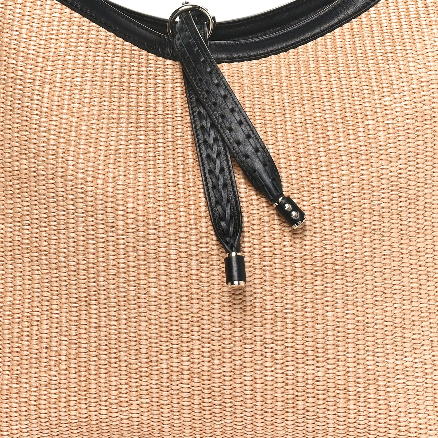 Calfskin Raffia Embroidered Hobo Hot Sand