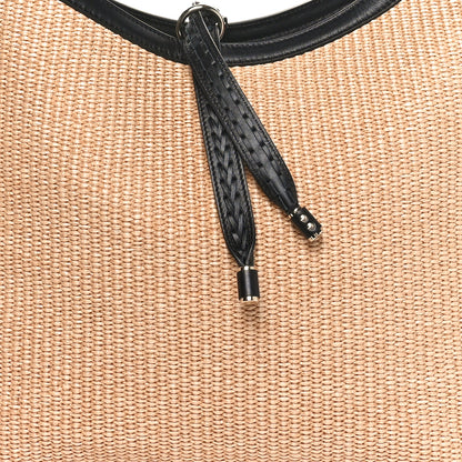 Chloe Calfskin Raffia Embroidered Hobo Hot Sand 7 of 9