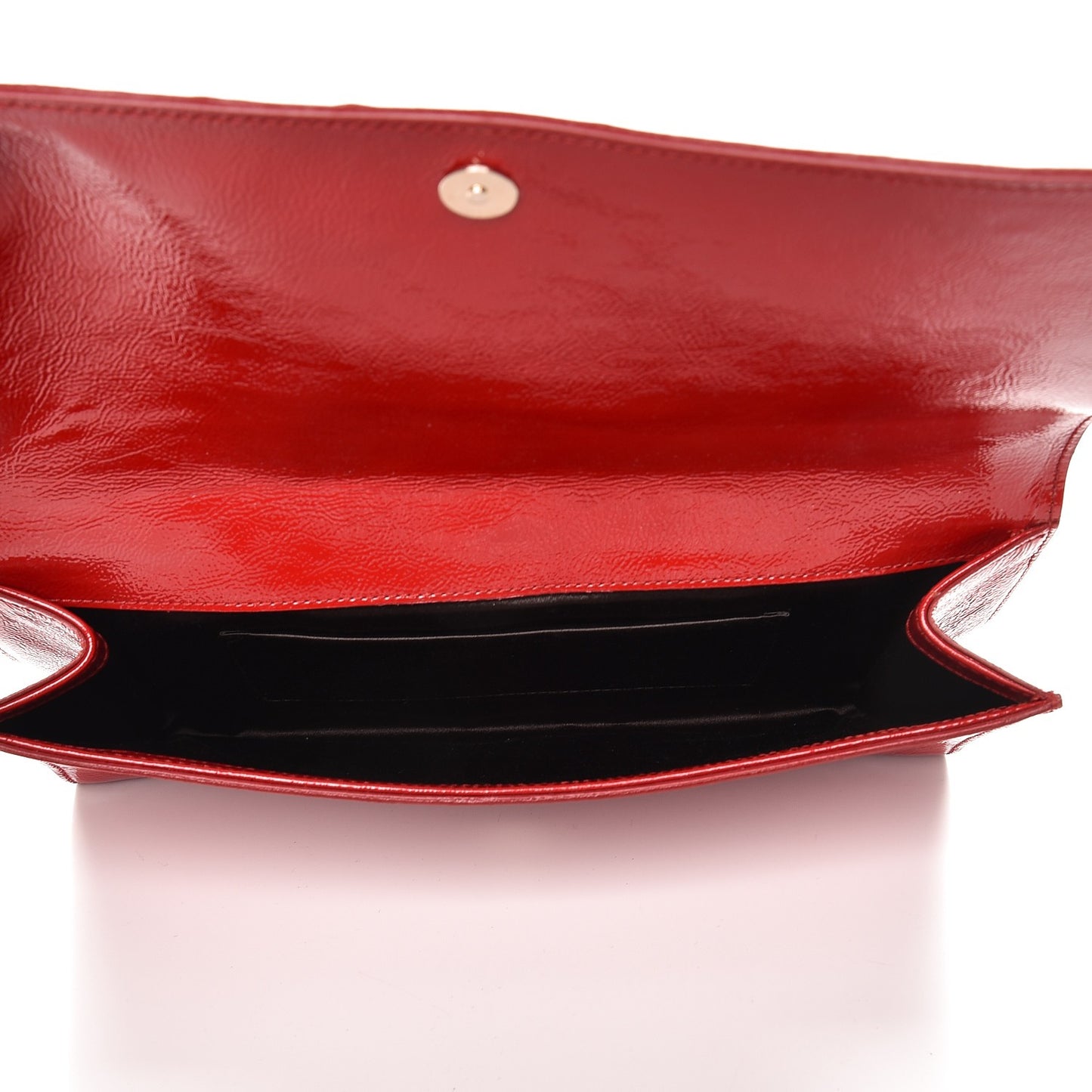 Textured Patent Monogram Large Belle De Jour Clutch Red