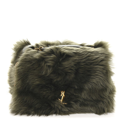 Saint Laurent Shearling Fur Medium Jamie 4.3  Olive Ranch Dark Olive Ranch 1 of 10