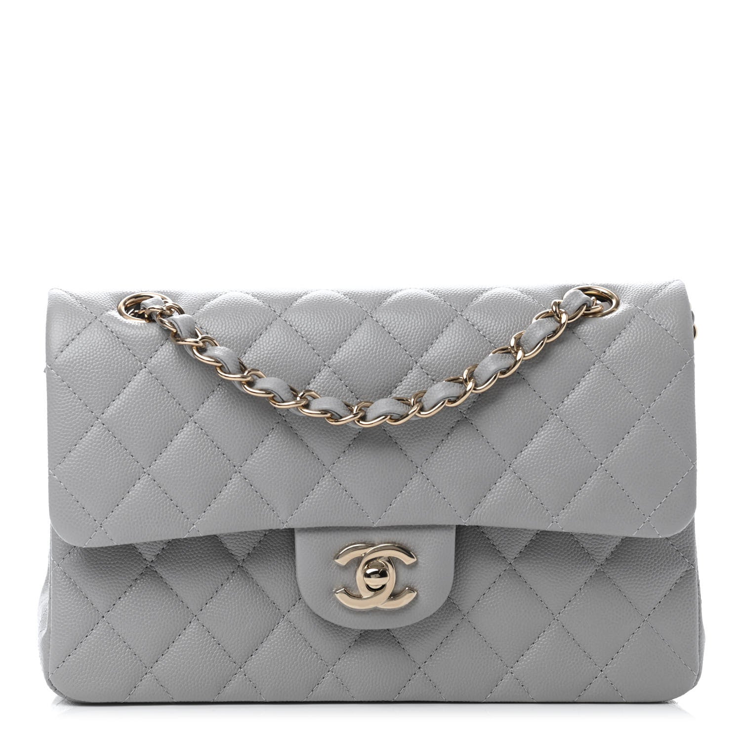 Chanel Caviar Quilted Small Double Flap Grey 1 of 4