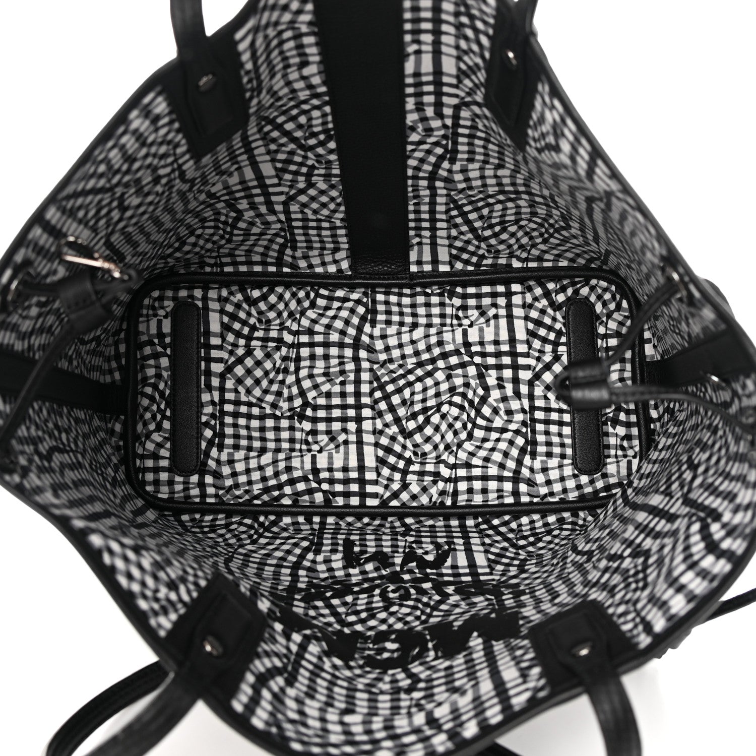 MCM Grained Calfskin Visetos Medium Liz Reversible Shopper Tote Black 8 of 15
