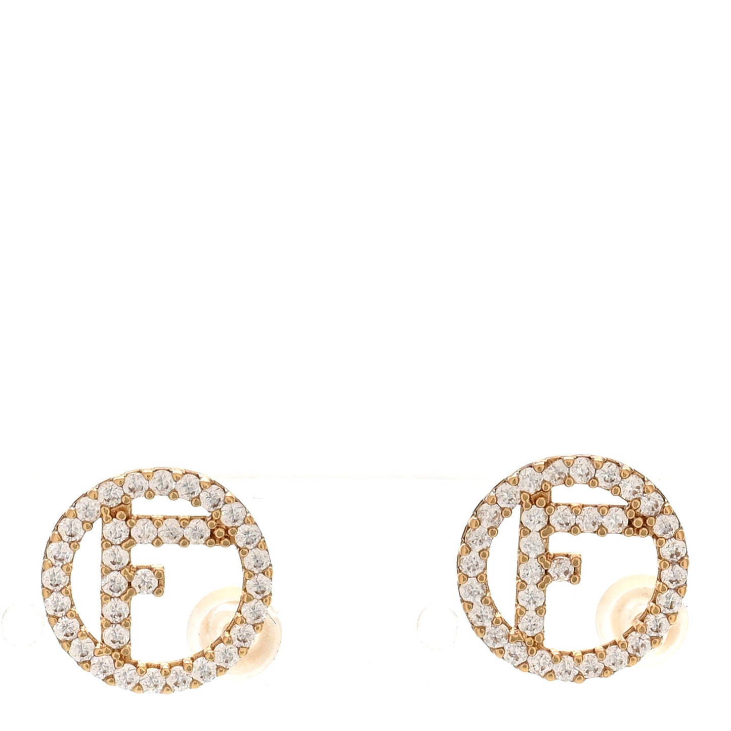 Metal Crystal F is Fendi Earrings Gold
