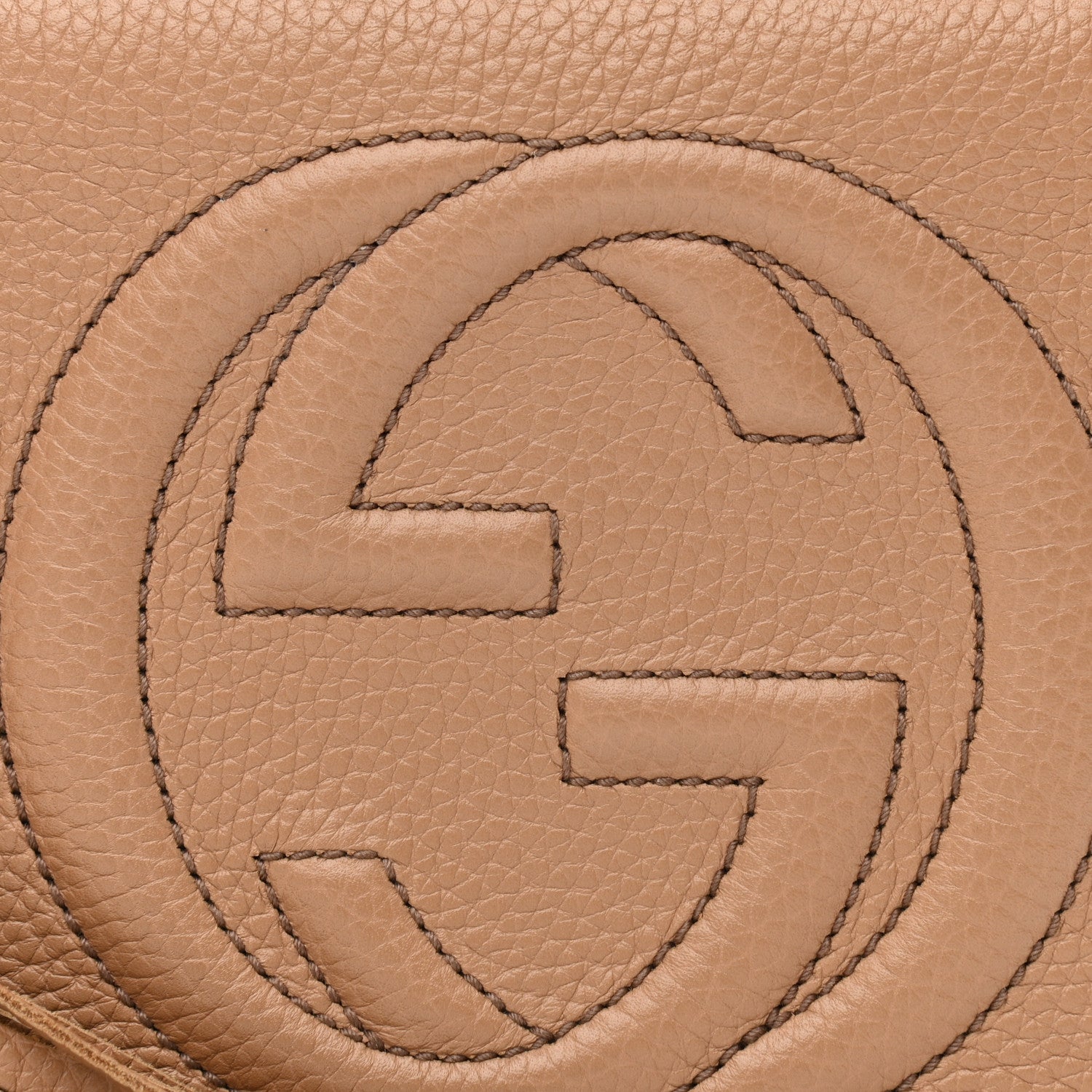 Gucci Pebbled Calfskin Small Soho Disco Bag Camelia 8 of 10