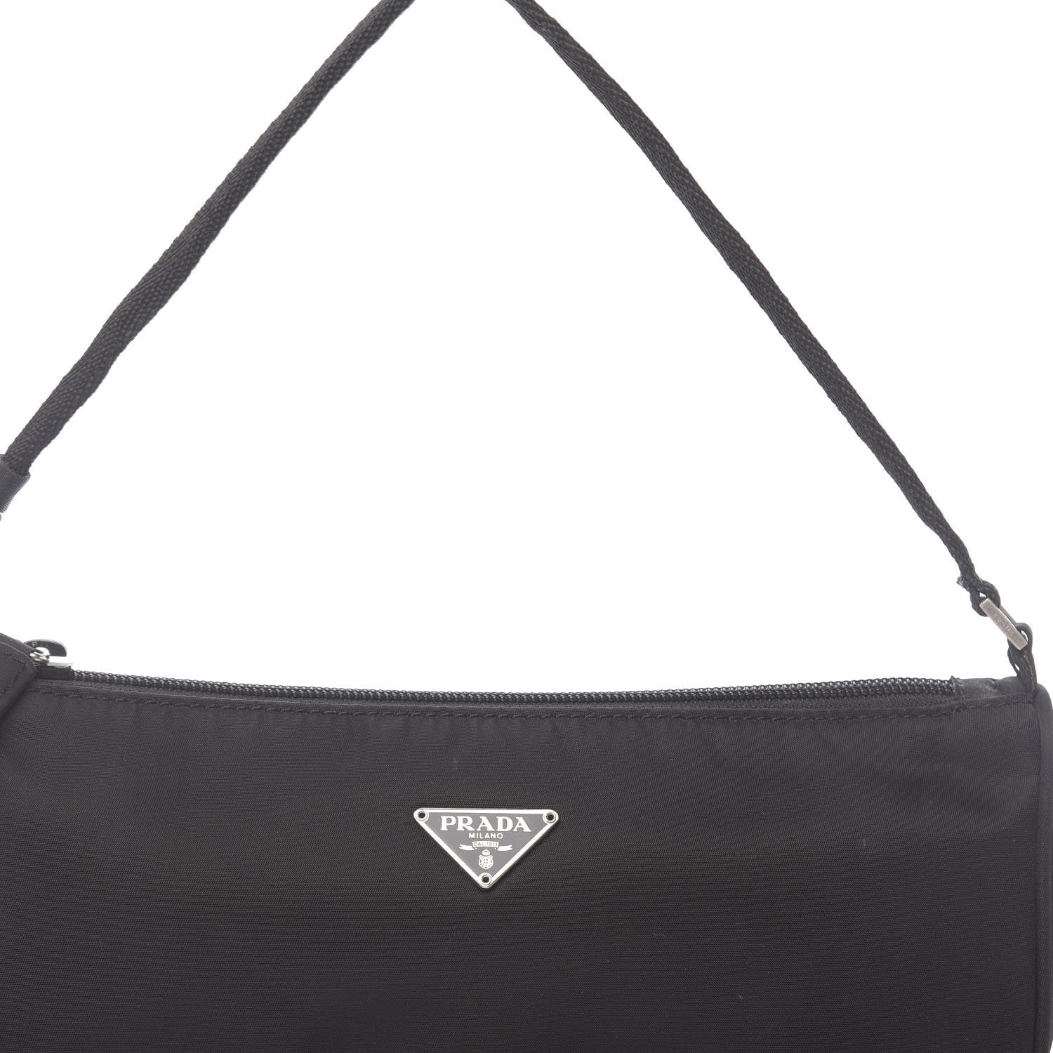 Prada Tessuto Nylon Pochette Bag Black 7 of 9