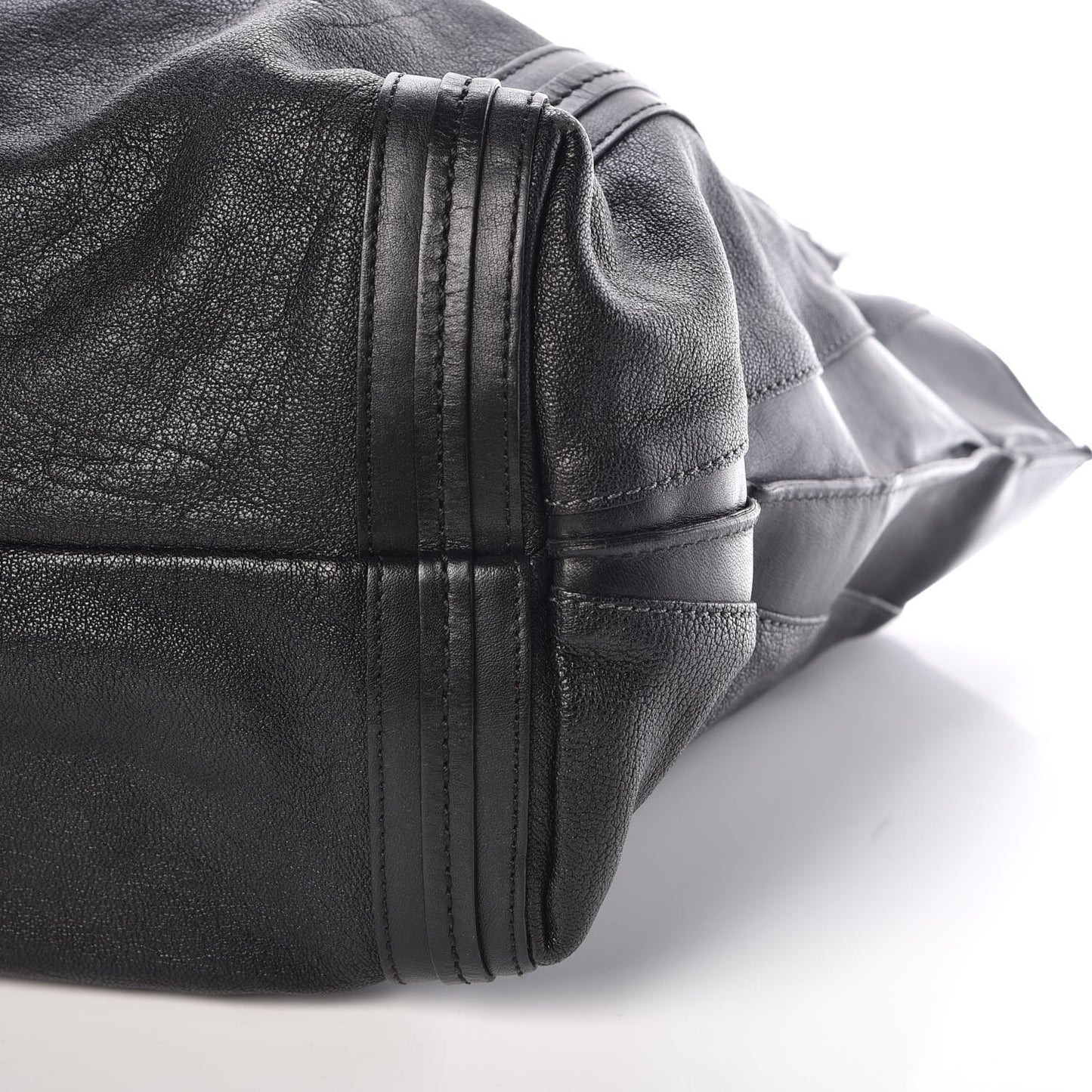 Calfskin Medium Alison East West Tote Black White