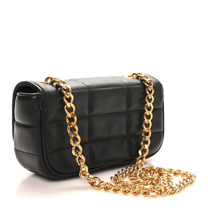 Celine Goatskin Matelasse Mini Chain Shoulder Bag  Black 3 of 9