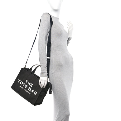 Marc Jacobs Cotton Canvas Small The Traveler Tote Bag Black 2 of 16