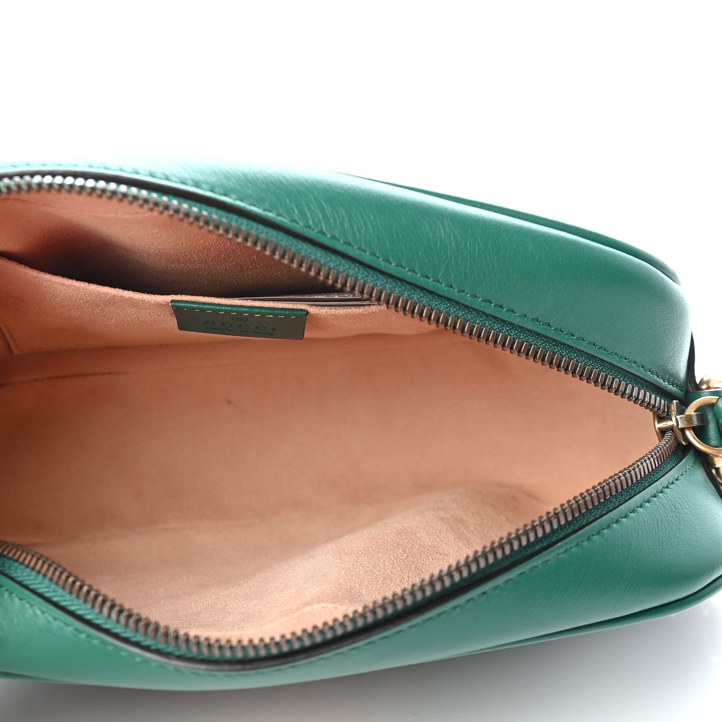 Calfskin Matelasse Small GG Marmont Chain Shoulder Bag Emerald Green