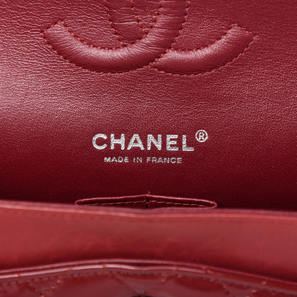 Chanel Patent Calfskin Quilted Medium Double Flap Dark Red 8 of 10