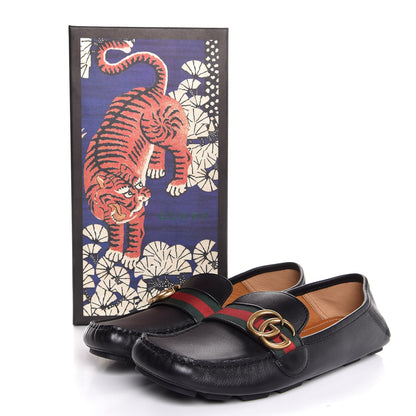 Gucci Calfskin Noel Web Driver Loafers 39.5 Black 9 of 9