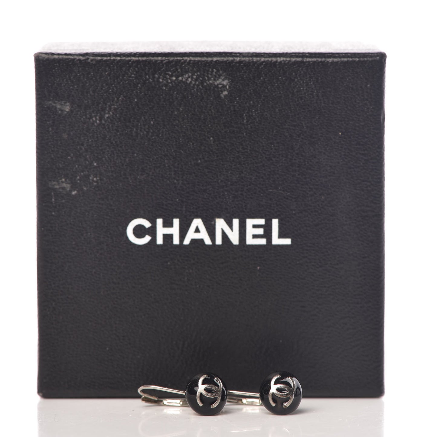 Resin CC Earrings Black