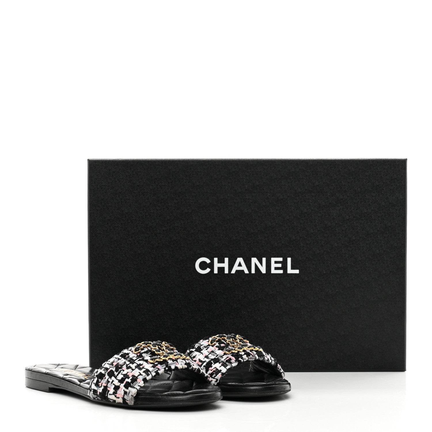 Chanel Tweed CC Chain Mule Sandal 35 Multicolor 14 of 14
