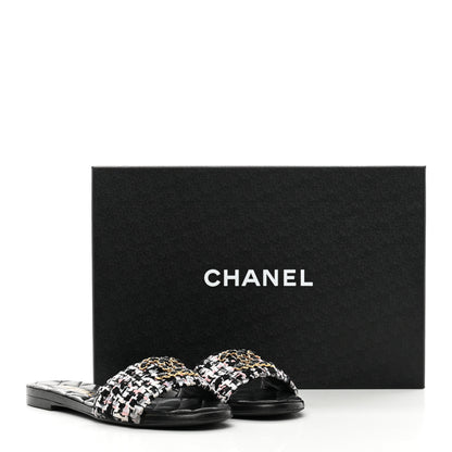 Chanel Tweed CC Chain Mule Sandal 35 Multicolor 14 of 14