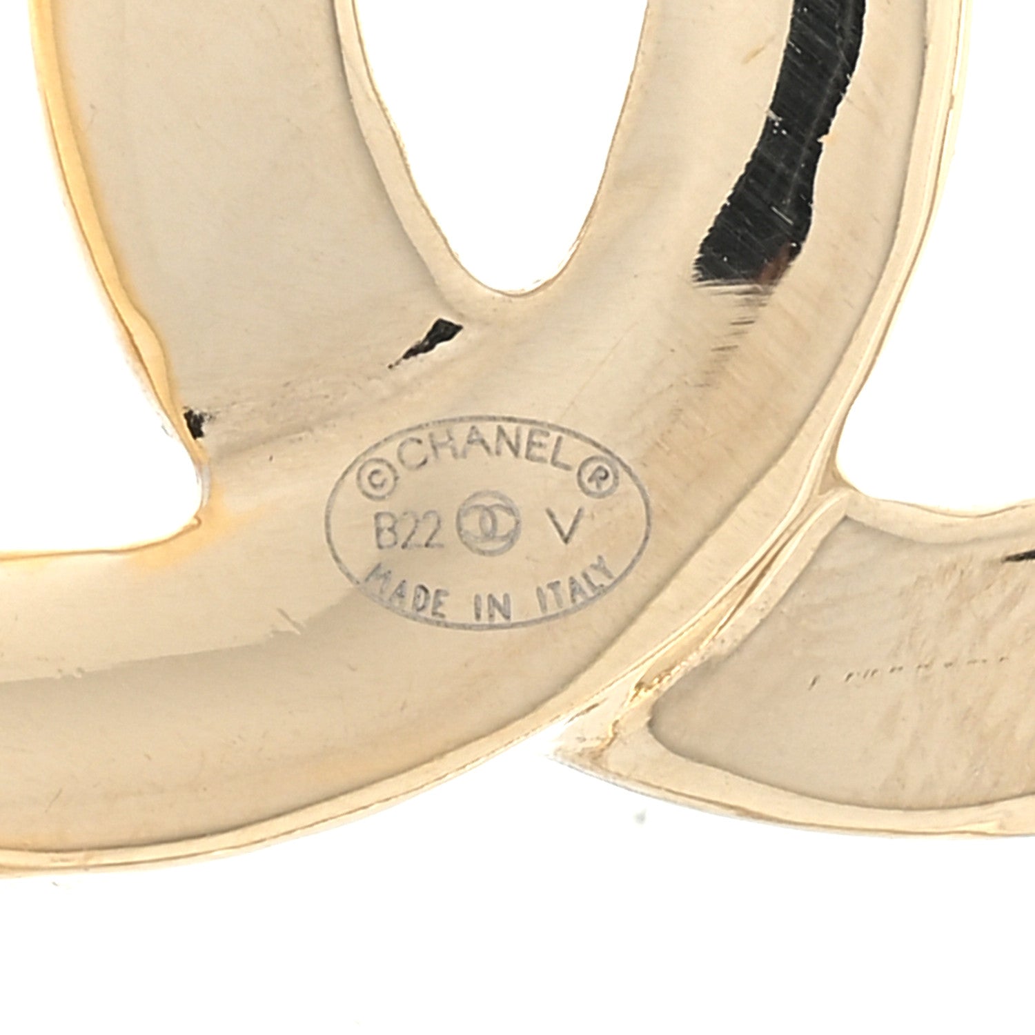 Chanel Metal CC Heart Coco In Love Hoop Earrings Gold 4 of 4