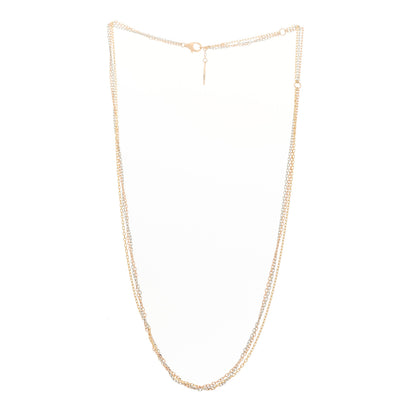 Cartier 18K Pink Yellow White Gold Three Chain Necklace 3 of 6