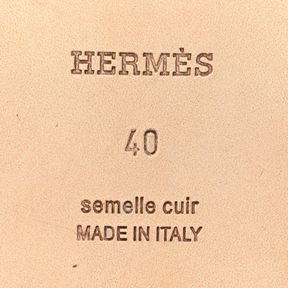 Hermes Box Calfskin Oran Sandals 40 Bois De Santal 7 of 8