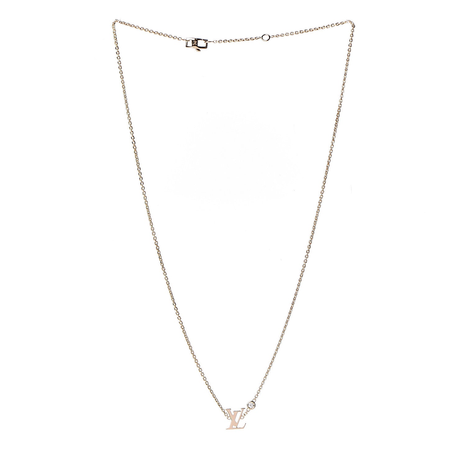 18K Yellow Gold Diamond Idylle Blossom LV Pendant Necklace