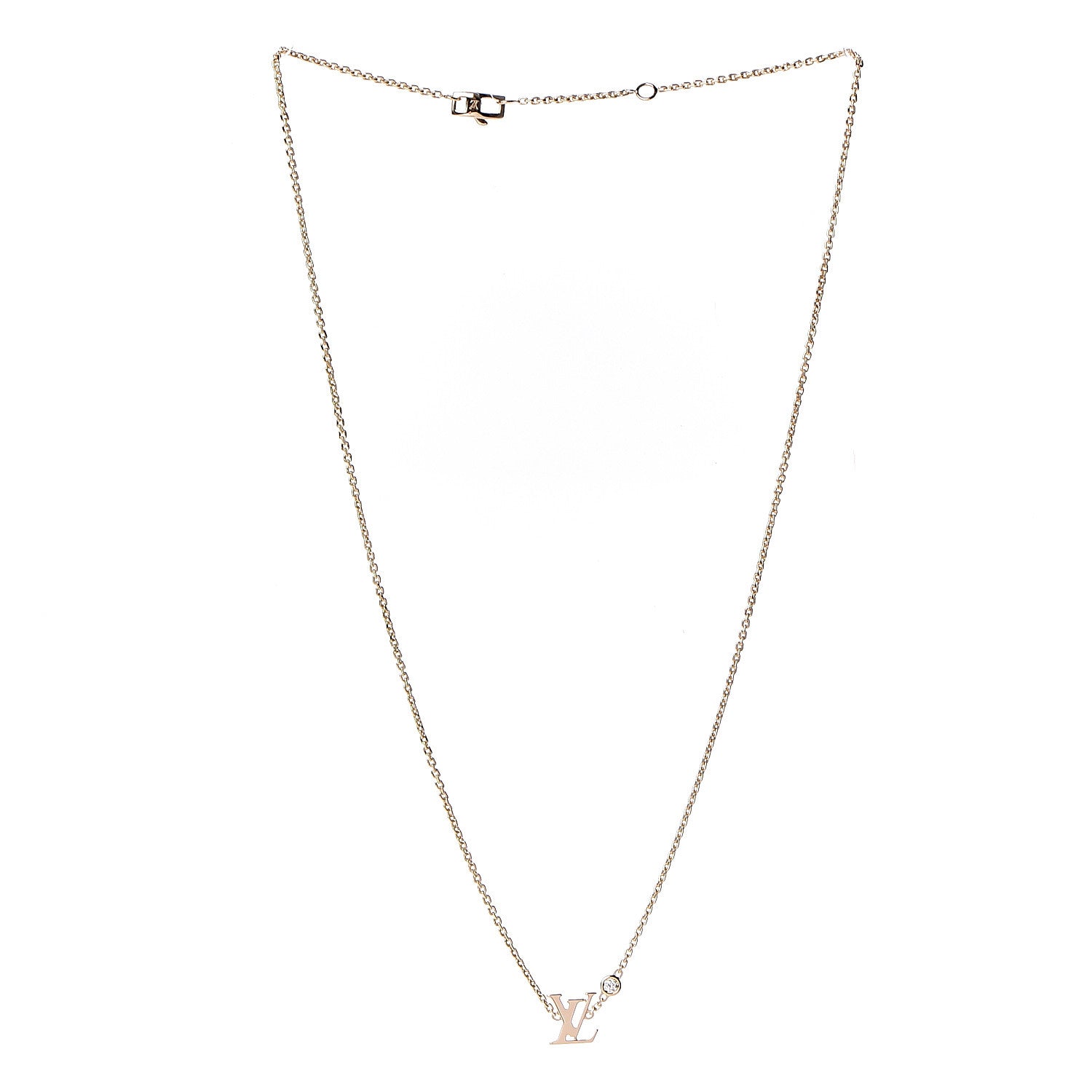 Louis Vuitton 18K Yellow Gold Diamond Idylle Blossom LV Pendant Necklace 3 of 6