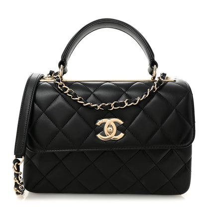 Chanel Lambskin Quilted Small Trendy CC Dual Handle Flap Bag Black 1 of 10