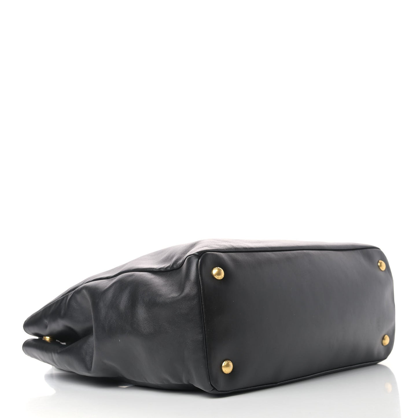 Soft Calf Shopping Tote Black